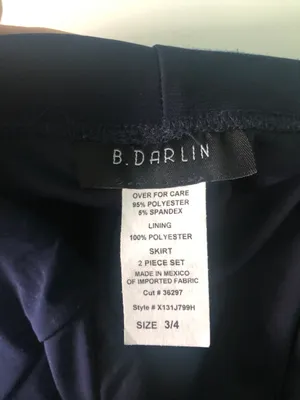 B Darlin Homecoming Navy Two Piece Dress thumbnail 4
