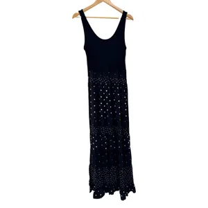 Anthropologie‎ Colima Tiered Polka Dot Maxi Dress Boho Preppy Coastal Flowy L thumbnail 3
