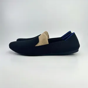 Rothys The Loafer Black Knit Royal Blue Trim Slip On Comfort Size 12 Minimalist thumbnail 6