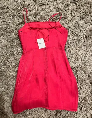 pink flowy mini dress thumbnail 2