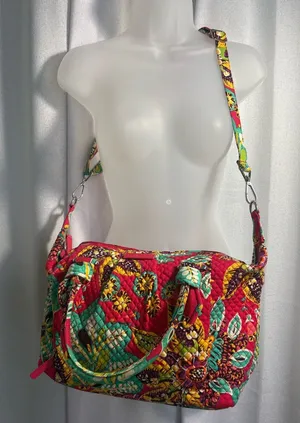NEW Vera Bradley Hadley Rumba Quilted‎ Satchel Bag Tote Purse NWT thumbnail 1