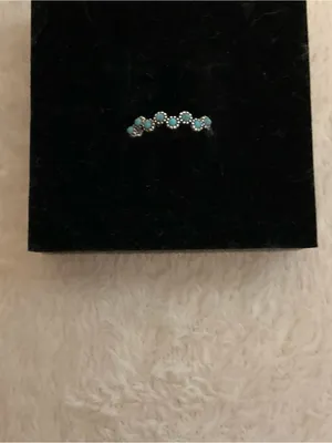 Turquoise Floral Accent Ring - Women Jewelry thumbnail 2