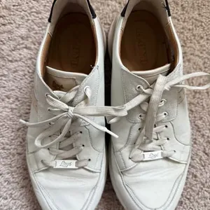 Lloyd White Leather Sneakers Size 9 thumbnail 3