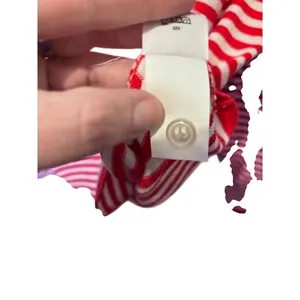 Free Assembly Women's Red & White Striped Cardigan Sweater L 12-14 thumbnail 6