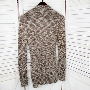 Billabong Marled Cardigan Sweater Brown Multi Juniors Large‎ Button Shawl Collar thumbnail 9