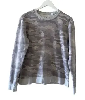 Pure Navy Tie Dye Gray Crew Neck Soft Loungewear Sweatshirt SZ S #1023 thumbnail 1