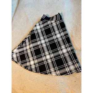 Hot Topic Black White Plaid O-Ring Zipper Skater Skirt XL thumbnail 5