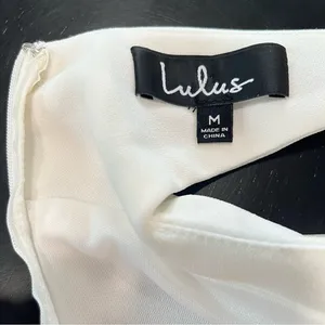 Lulus So Sophisticated White Cutout‎ Skater Dress MEDIUM thumbnail 10