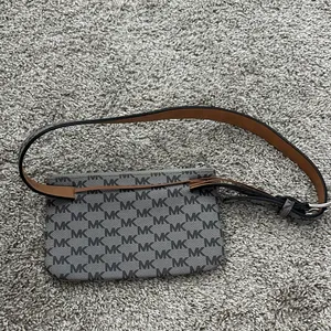 Michael Kors Gray MK Monogram Belt Bag thumbnail 4
