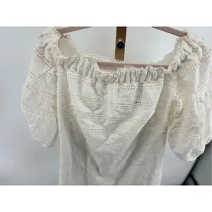 Vince Camuto White Eyelet Off The Shoulder Mini Dress Size 6 Cotton thumbnail 8