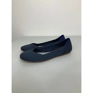 Rothys The Flat Navy Solid Round Toe Knit Ballet Flats‎ Womens 6 001-294 thumbnail 3