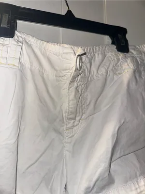 Y2K American Eagle Low Rise White Cargo Shorts thumbnail 4