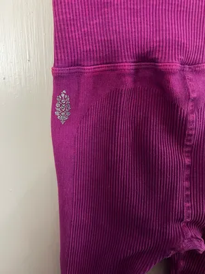 Free People Women’s Ribbed Leggings Size XS Pink thumbnail 4