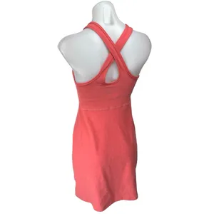 Beyond Yoga Pink Crossback Sleeveless Tennis Gold Athletic Mini Dress Size S thumbnail 2