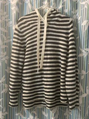 Gap Striped Pullover Hoodie Sweater Size Small thumbnail 1
