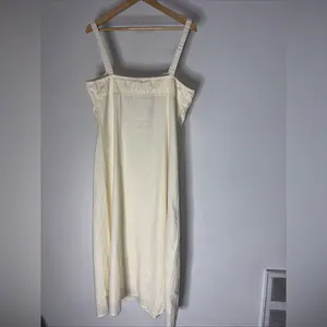 NWT Who What Wear Cristina Spaghetti‎ Strap Button Front Maxi Dress Cream XL thumbnail 2