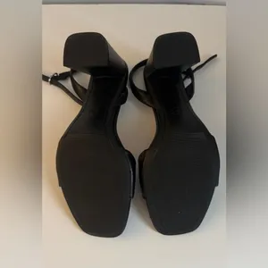 a new day Black Square-Toe Ankle-Strap Block Heels size 8/12 thumbnail 8