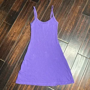 Spaghetti strap cotton mini dress Los Angeles Apparel basic casual thumbnail 1