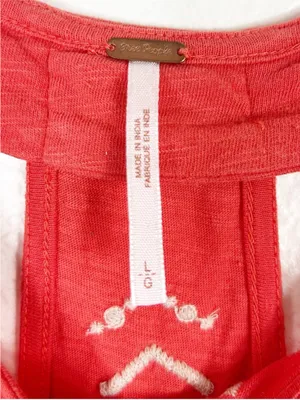 Free People cotton boho Meadows Toosaloosa Slub gauzy embroidered dress coral SZ thumbnail 8