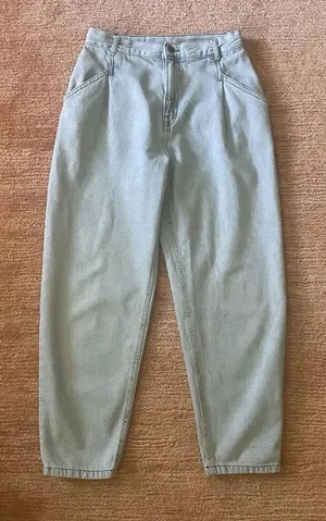 TFS Twentyfourseven Women’s High Rise Mom Jeans Blue Light Wash S/M thumbnail 1