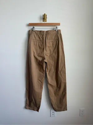 Madewell Garment-Dyed Tapered Chino Pants Seed Khaki Pleated Size 28 thumbnail 13