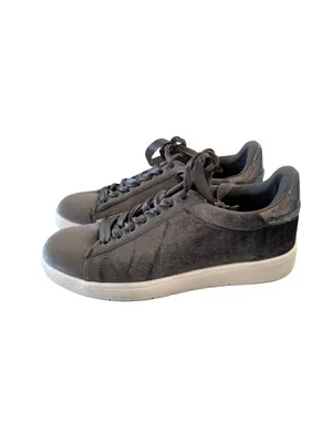WHITE HOUSE BLACK MARKET Gray Velvet Sneakers Size 7 thumbnail 4