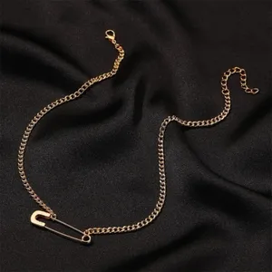 3/$30 💛 Safety Pin Necklace Gold thumbnail 2
