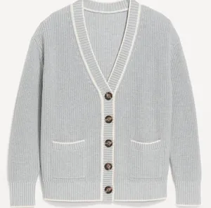 Old Navy Relaxed Cardigan Sweater, Size Medium, Crème De La Crème thumbnail 6