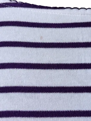 Hasting & Smith NWT Dark Purple Striped Floral 3/4 Sleeve Cotton Blend Top XL thumbnail 5