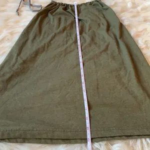 Poor Pitiful Pearl Army Green Cotton Tie Neck Halter Top Handmade Size S. thumbnail 4