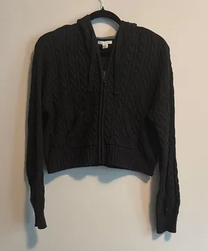 American Eagle Cropped Zip Up Size L thumbnail 1