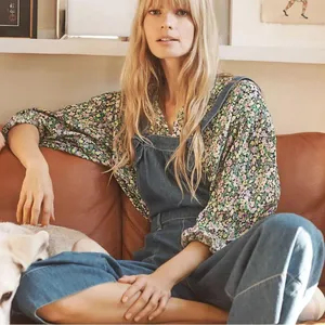 Anthropologie Maeve Ashleigh Puff-Sleeved Button Down Ditsy Floral Blouse thumbnail 7