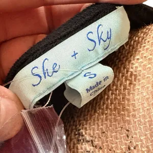 She + Sky Black Black Cardigan Size S NWT thumbnail 4