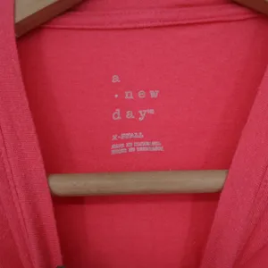 A New Day T-Shirt Womens XS Basic Pink Short Sleeve Cotton Modal Excellent thumbnail 2