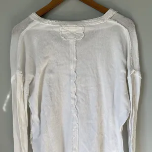 We The Free Oversized Relaxed Knit Ribbed Boho Blouse Top White Women's Size XS thumbnail 6
