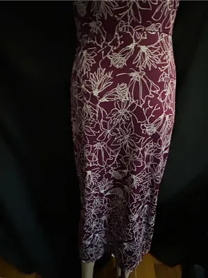 Fortune & Ivy Women’s Purple & White Floral Wrap Maxi Dress Petite Small thumbnail 11