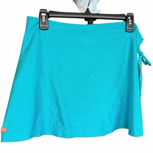 Aerie Sarong Wrap Coverup Ribbed Skirt‎ Size XL NWT Bright Turquoise Beach thumbnail 1