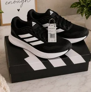 Adidas Runfalcon 5 Women’s 9.5 Black White Cloudfoam Running Sneakers NWT thumbnail 1