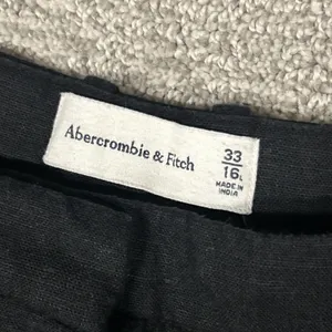 Abercrombie & Fitch Pants Womens 16 Long 33 Linen Blend Wide Leg Trousers Black thumbnail 3