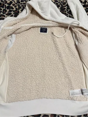 2000s vintage style Abercrombie & Fitch double zip up sherpa lined hoodie thumbnail 7