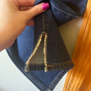 NWT! Hollister Dark Wash Low-Rise Dad Jean Outer Ankle Slit Size 19R W34 L31 thumbnail 8
