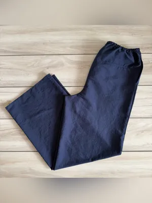 Studio Park Amy Stran Wide Leg Pleated Pant Navy Size Medium Tall EUC thumbnail 3