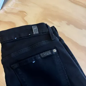 7 For All Mankind b(air) The Ankle Skinny‎ Jeans Black Distressed Ripped Size 28 thumbnail 5