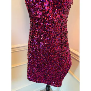 For Love & Lemons Showtime Pink Sequin Open Back Mini Dress Hoco Cocktail thumbnail 3