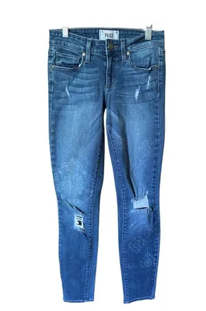 PAIGE Verdugo ultra Skinny distressed jeans size 23 thumbnail 1