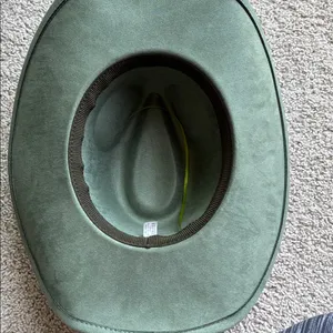 Casey Faux Green Suede Cowboy Hat With Concho Band thumbnail 4