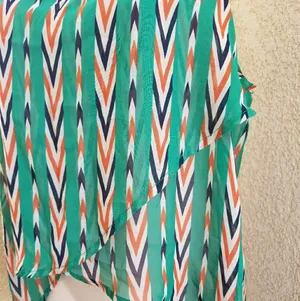 Toska sheer sleeveless flowy tank blouse sz Large thumbnail 2