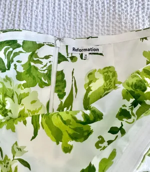 buttercup Rialto green floral strapless midi dress thumbnail 3