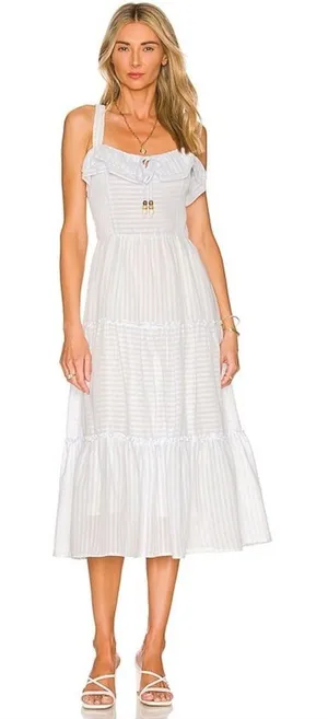 Heartloom Lana Midi Dress medium boho coastal preppy vacation beach‎ resort thumbnail 1