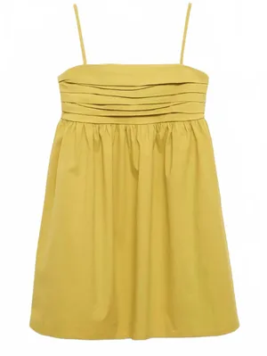 Mango Draped Neckline Dress NWT Yellow Size 2 / XS thumbnail 8